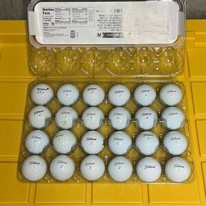 Titleist Golf Balls White Set of 24 Premium Used Golf Ball Set for Golfers
